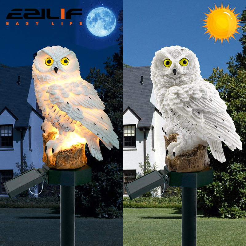 Renewable Energy Solar - Solar light owl animal sculpture solar