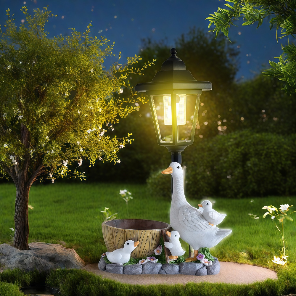 Renewable Energy Solar - Solar Duck Night Light Garden Courtyard