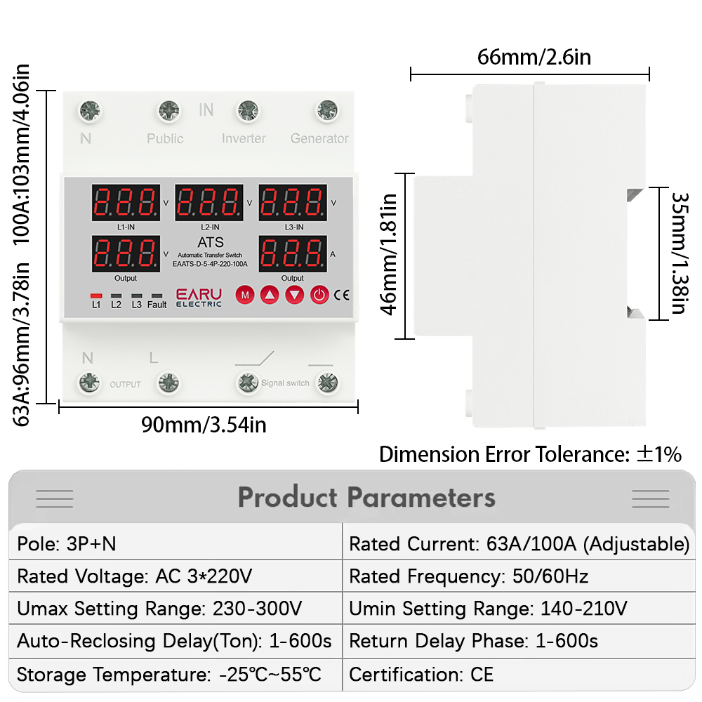 63A 100A 3 Phase 3P+N Phase Se – Bus Bar Copper recenzja i cena