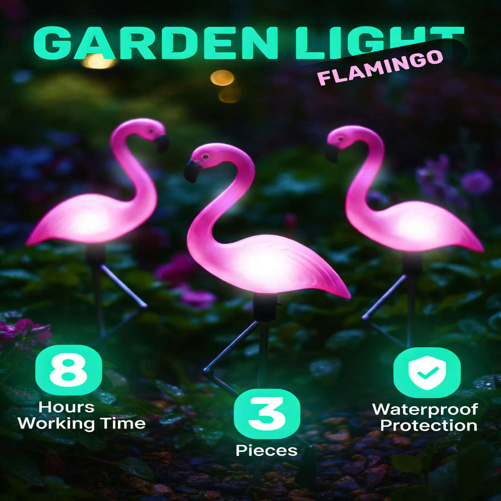 3Pcs Solar Powered Flamingo Gr – Renewable Energy Solar recenzja i cena