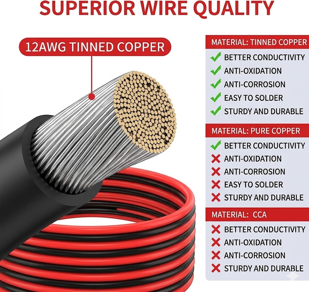 Superbat 12AWG 10FT Solar to X – Solar Cable Mc4 Connector recenzja i cena