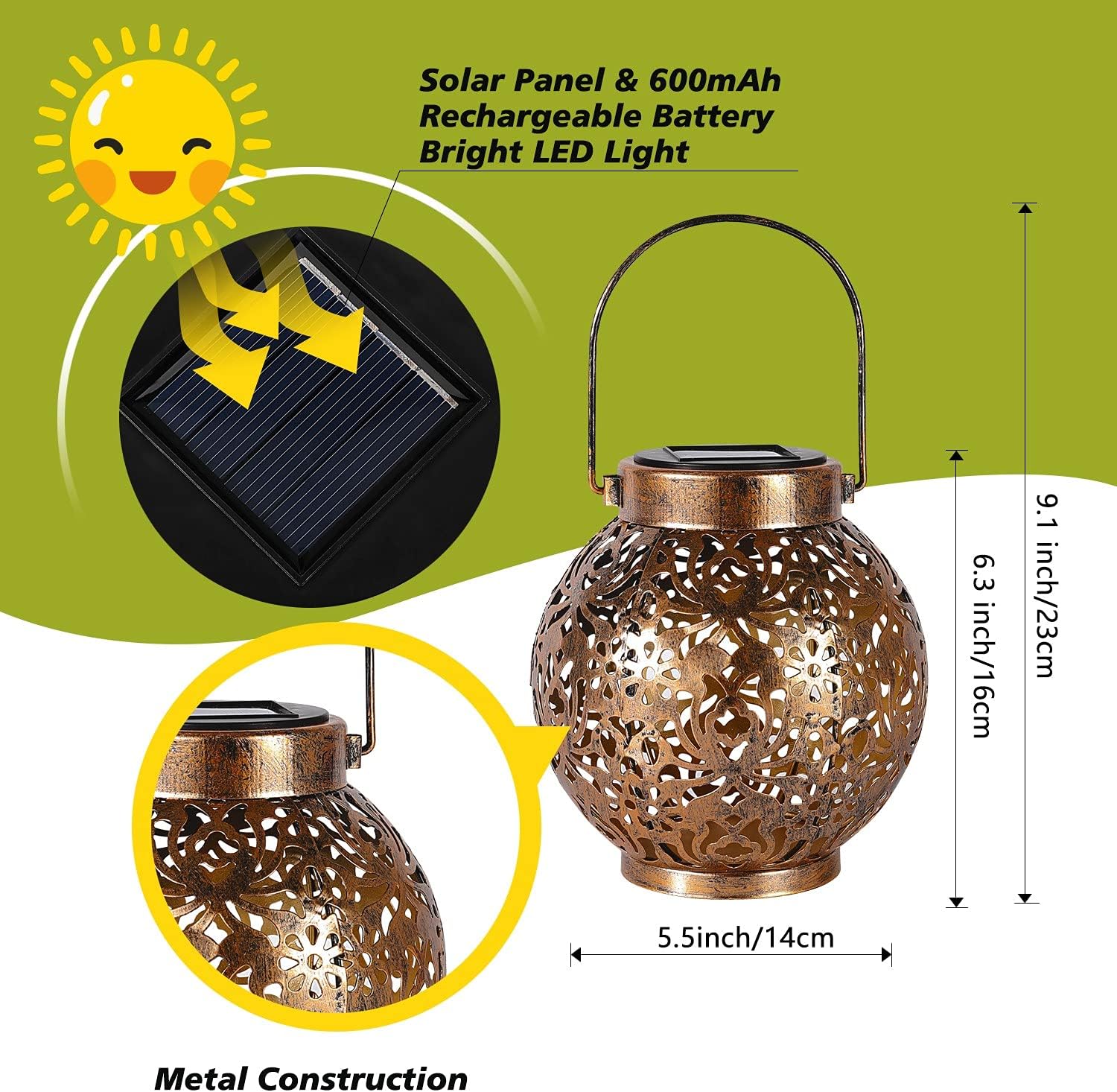 1-6PCS Moroccan Solar Lanterns – Renewable Energy Solar recenzja i cena